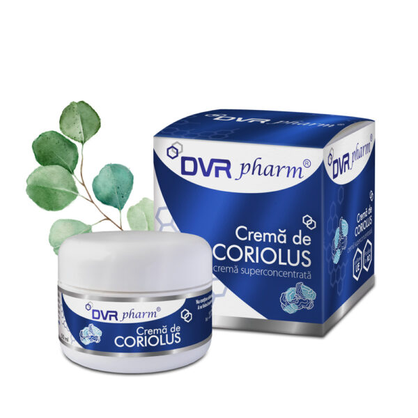 Cremă de CORIOLUS 🍄 - dermatite alergice, arsuri solare, iritații - DVR Pharm